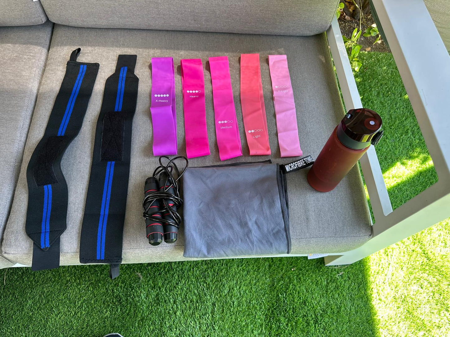 Kit Fitness Premium Ocean Blue - Pack Completo 5 Productos